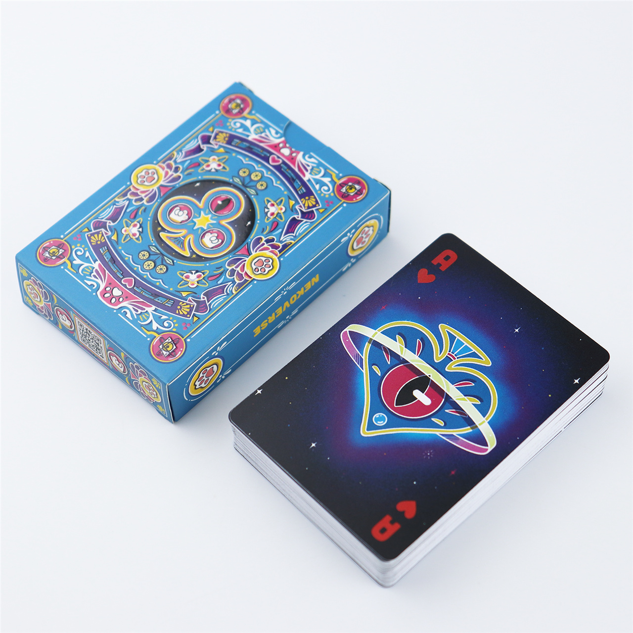 Custom Blue - Black Fantasy Plastic Playing Cards ( (5).jpg